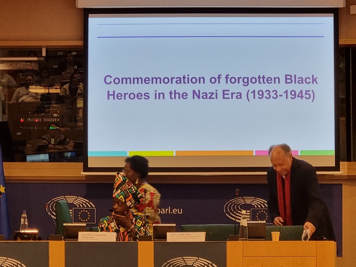 Start of the commemoration of black heroes who helped our liberation of nazism. Vice president of EP, Marc Angel is speaking. @ngadip #ARDW2024 #EuropeForAll.