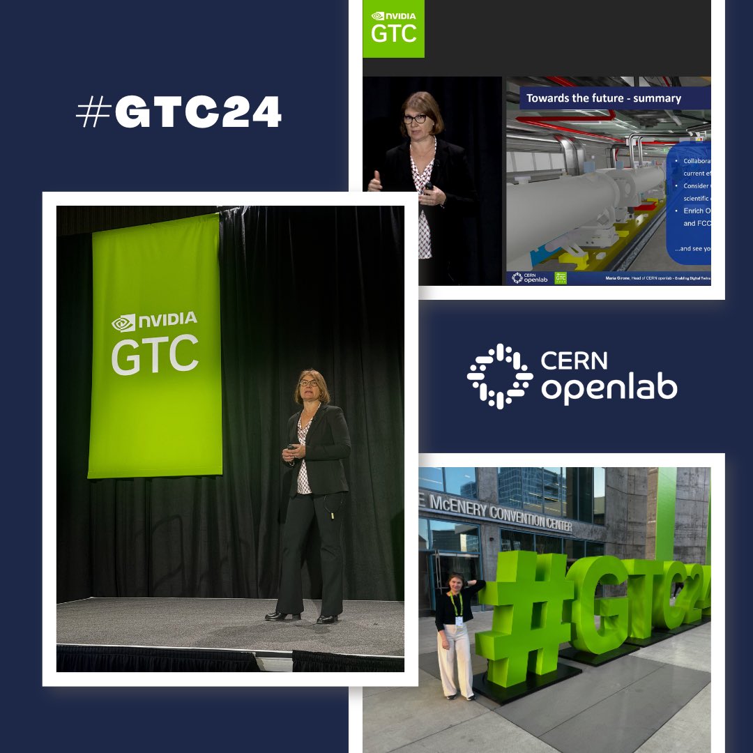 CERN openlab (@cernopenlab) on Twitter photo Maria Girone, head of #CERNopenlab, gave an invited talk on "Enabling Digital Twins for Science: A Perspective from CERN openlab" at <a href="/NVIDIAGTC/">NVIDIA GTC</a>. #GTC24 gathered IT professionals to learn how to shape our world with the power of AI, computer graphics, data science, and more. Maria Girone, head of #CERNopenlab, gave an invited talk on "Enabling Digital Twins for Science: A Perspective from CERN openlab" at <a href="/NVIDIAGTC/">NVIDIA GTC</a>. #GTC24 gathered IT professionals to learn how to shape our world with the power of AI, computer graphics, data science, and more.