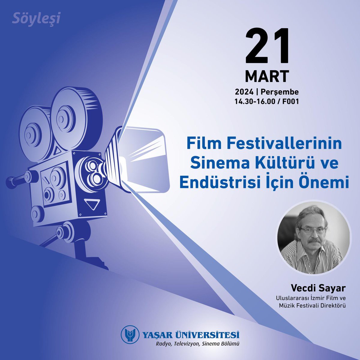 Yasar_RTS's tweet photo. Radyo, Televizyon ve Sinema Bölümü tarafından düzenlenen, “Film Festivallerinin Sinema Kültürü ve Endüstrisi İçin Önemi” başlıklı söyleşi, deneyimli sinema yazarı ve eleştirmeni, https://t.co/HivGo9wjhQ