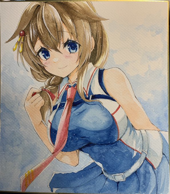 ご依頼の時雨ちゃん大色紙塗りました〜😀 