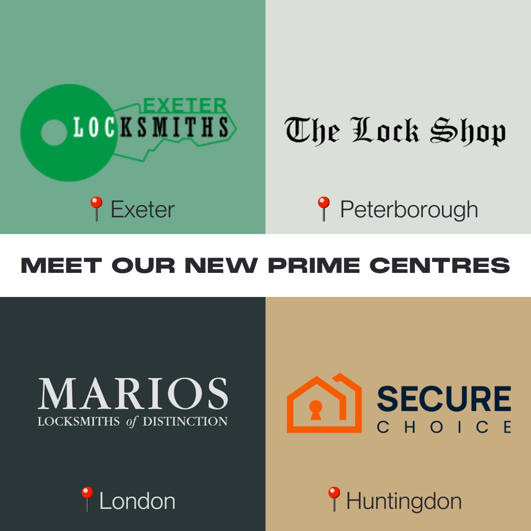 We've welcomed 4 new Prime Centres to our base in 2024. Check out their websites: 🔐exeterlocksmiths.com 🔐thelockshopwhittlesey.co.uk 🔐 marioskeys.com 🔐 securechoice.co.uk Interested a Prime Centre? Contact our Sales Director at natasha@apecs.co.uk. #apecs