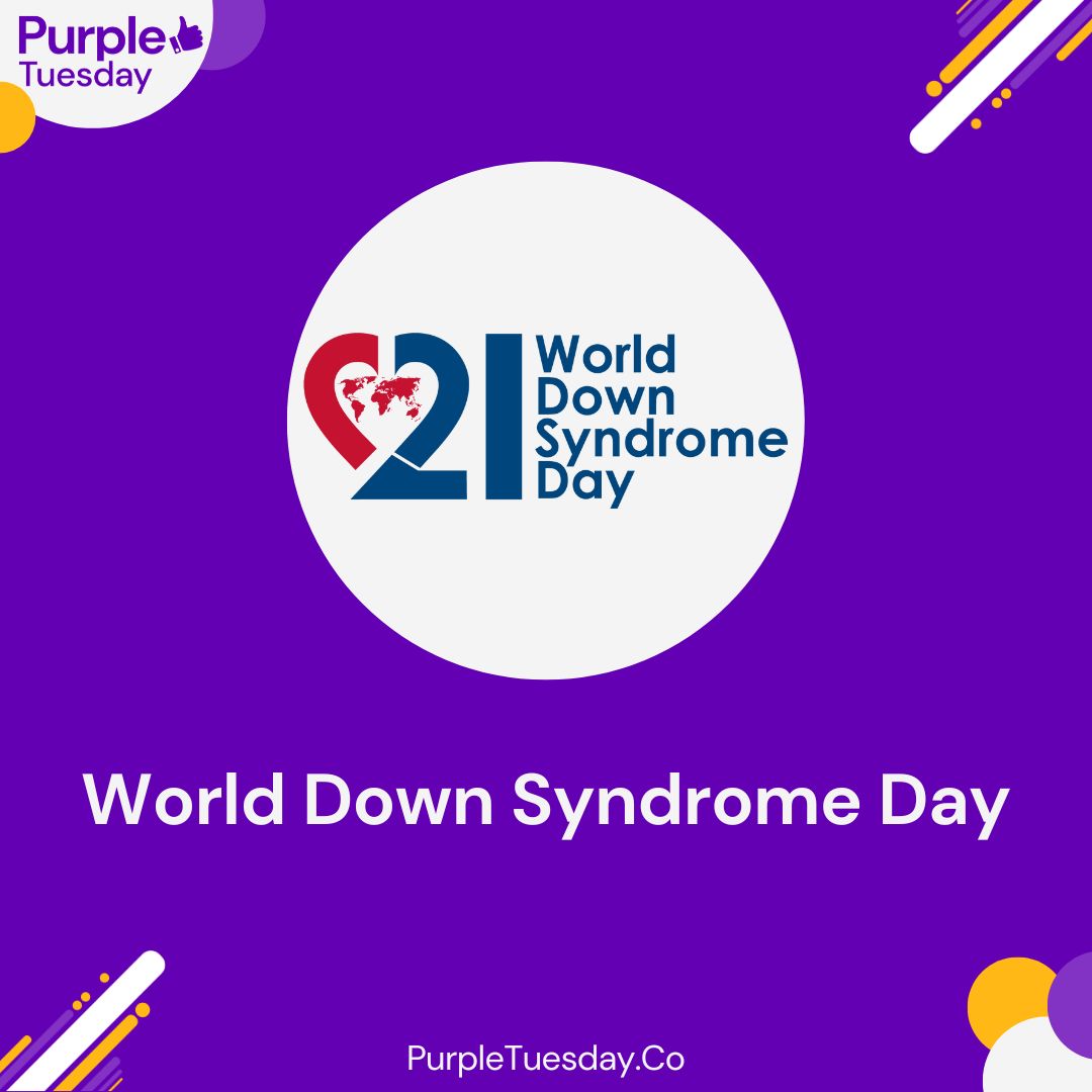 PurpleTuesNov's tweet image. Today is #WorldDownSyndromeDay 💜

There are currently estimated to be around 47,000 individuals living in the UK with Down syndrome, and today is about celebrating them! As well as trying to break down stigmas around #DownSyndrome 
#DisabilityAwareness #Inclusion #Diversity