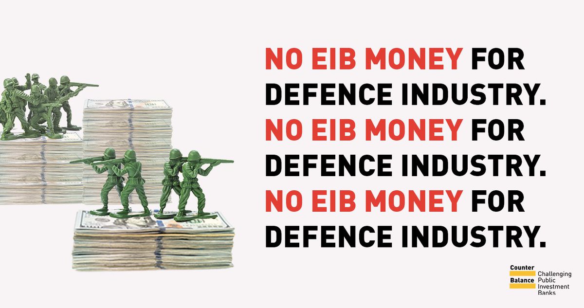 📢#EIB for WELFARE, not WARFARE !📢
#EU leaders at #EUCO must refuse to channel the bank’s public funds into arms & help the military industrial complex amassing wealth from violence and conflict.
#NoEIBMilitarisation #WarCostsUsTheEarth #EuropeanDefence