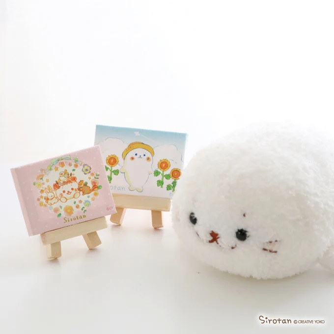  #ハピアニ43rd 第2弾 ■しろたん ミニキャンバスコレクション210種(うちシークレット1種)しろたんの人気アートがミニキャンバスになったよイーゼル付きで並べて飾りたくなるかわいさですこちらは3/23(土)入荷次第販売、一部遠隔地店舗への入荷は24(日)以降となります。 