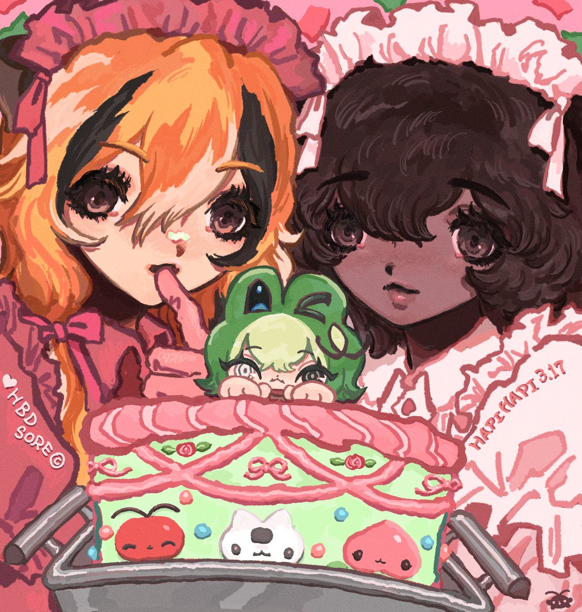 みんなが描いた、birthday sore art🟩🎂 