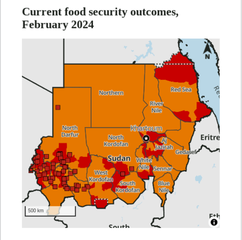 Per @FEWSNET food security in Sudan is reaching new highs increasingly, Crisis (IPC Phase 3) is expected to be widespread while Emergency (IPC Phase 4) and Catastrophe (IPC Phase 5) are anticipated to expand significantly across some states and households bit.ly/3IMsKrO