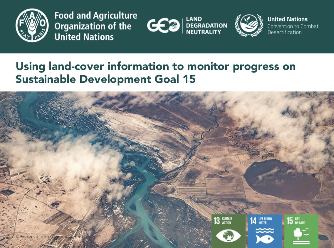 Today we launch “Using land-cover information to monitor progress on #SDG15”! An #OpenAccess online course designed to help gain a better understanding on the use of #landcover data 🛰️🗺️ to track progress towards international goals 🌍 Register at 👉🏼 elearning.fao.org/course/view.ph…