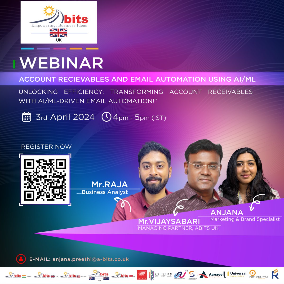 A never seen Webinar on Account Recievable and Email Automation Using AI/ML... Get ready for upgrading your skills... Register now in the below link... lnkd.in/gpT9c7XA #kodivian #ssgroup #ssgroupofcompanies #ai #ml #webinar #webinars #webinaralert #accountreceivable