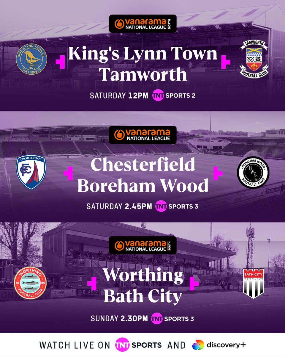 🔜 #NonLeagueDay is fast approaching! And we're bringing you action across the weekend from the @TheVanaramaNL's three divisions 🙌 📺 @tntsports & @discoveryplusUK