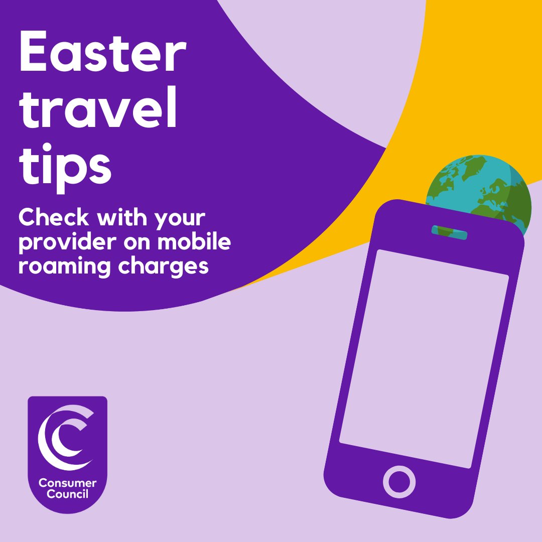 Easter travel tip: if travelling to EU countries, check with your mobile phone provider if you will experience roaming charges. You can limit any roaming charges by turning off your mobile data roaming and using Wi-Fi where possible. Tips⬇️ bit.ly/3IPsk3O