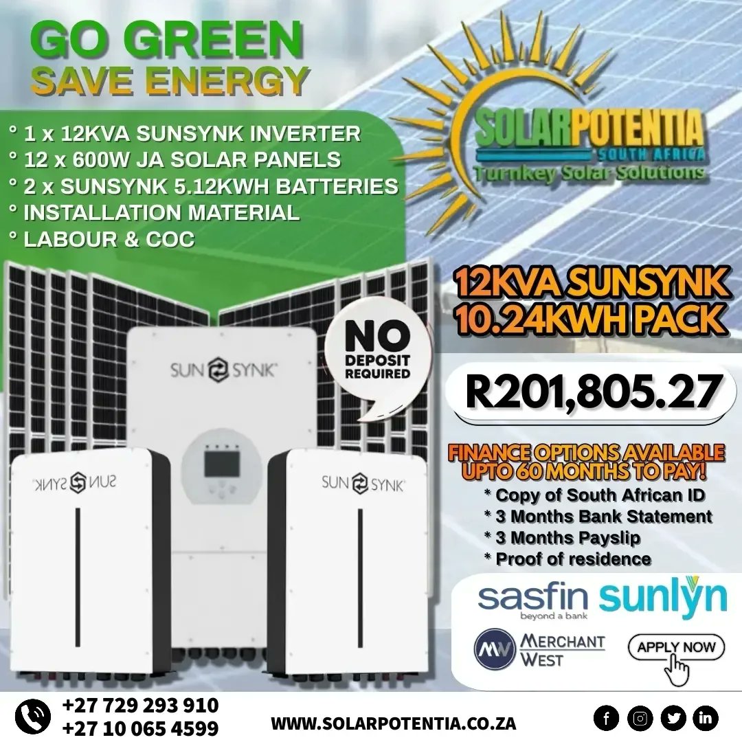 SolarPotentia's tweet photo. Tailored packages to fit any budget, with finance options
up to 60 months to pay!

Offers valid for a limited time period!💡

Contact us now to find the perfect solution for you! ☀️

📱+27 10 065 4599
📱+27 729 293 910
✉️ info@solarpotentia.co.za or sales@solarpotentia.co.za https://t.co/xb0neRjPnA