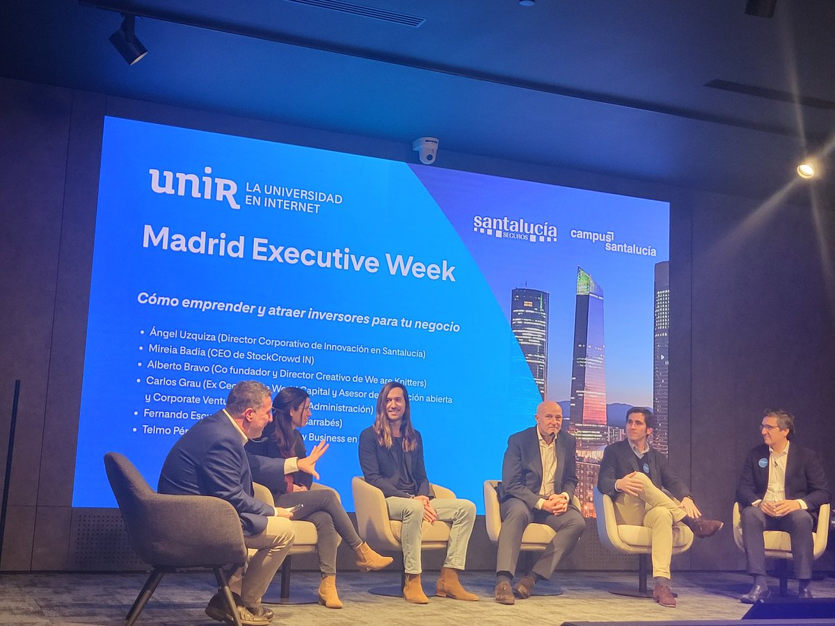 Segundo día de la #ExecutiveWeekUNIR aprendiendo de #innovación y #emprendimiento en el campus de <a href="/santalucia_seg/">Santalucía Seguros</a> y un pánel espectacular