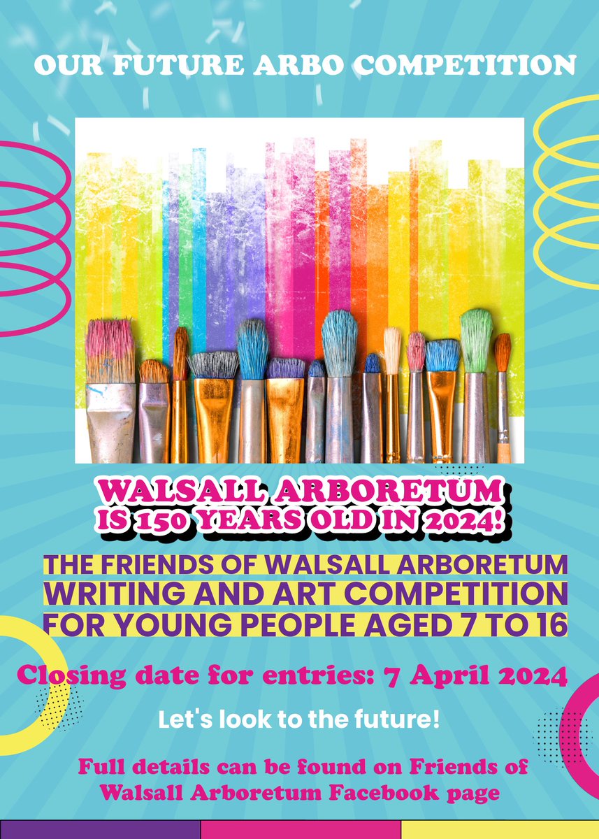 Creative competition for Walsall-based young people - What will Walsall Arboretum look like in the year 2174? Have your work exhibited at the Arboretum's Visitor's Centre #WalsallArboretum150 👉go.walsall.gov.uk/newsroom/what-…