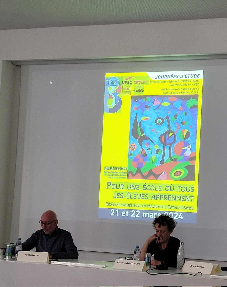 À l'heure de l'abandon des politiques de démocratisation, une journée d'études sur les travaux de Patrick Rayou organisée par le laboratoire CIRCEFT-ESCOL <a href="/UnivParis8/">Université Paris 8</a> "Pour une école où tous les élèves apprennent" 💪🏻 coucou <a href="/SnesFsuCreteil/">SNES-FSU CRETEIL</a>