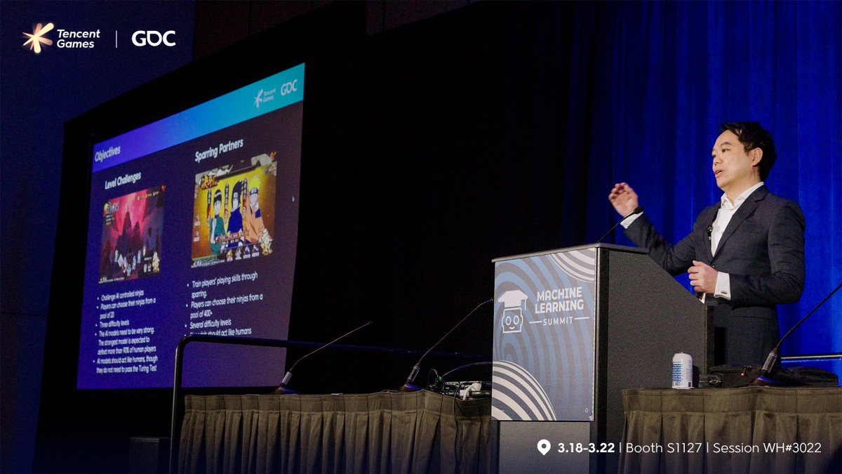Our AI Team Tech Lead from MoreFun Studios, Elvis Liu was invited at #GDC2024 panels and shared his insights on utilizing machine learnings in game development. Feel free to visit our booth and connect! #GameDevelopersConference #GDC #TencentGames #MoreFunStudio
