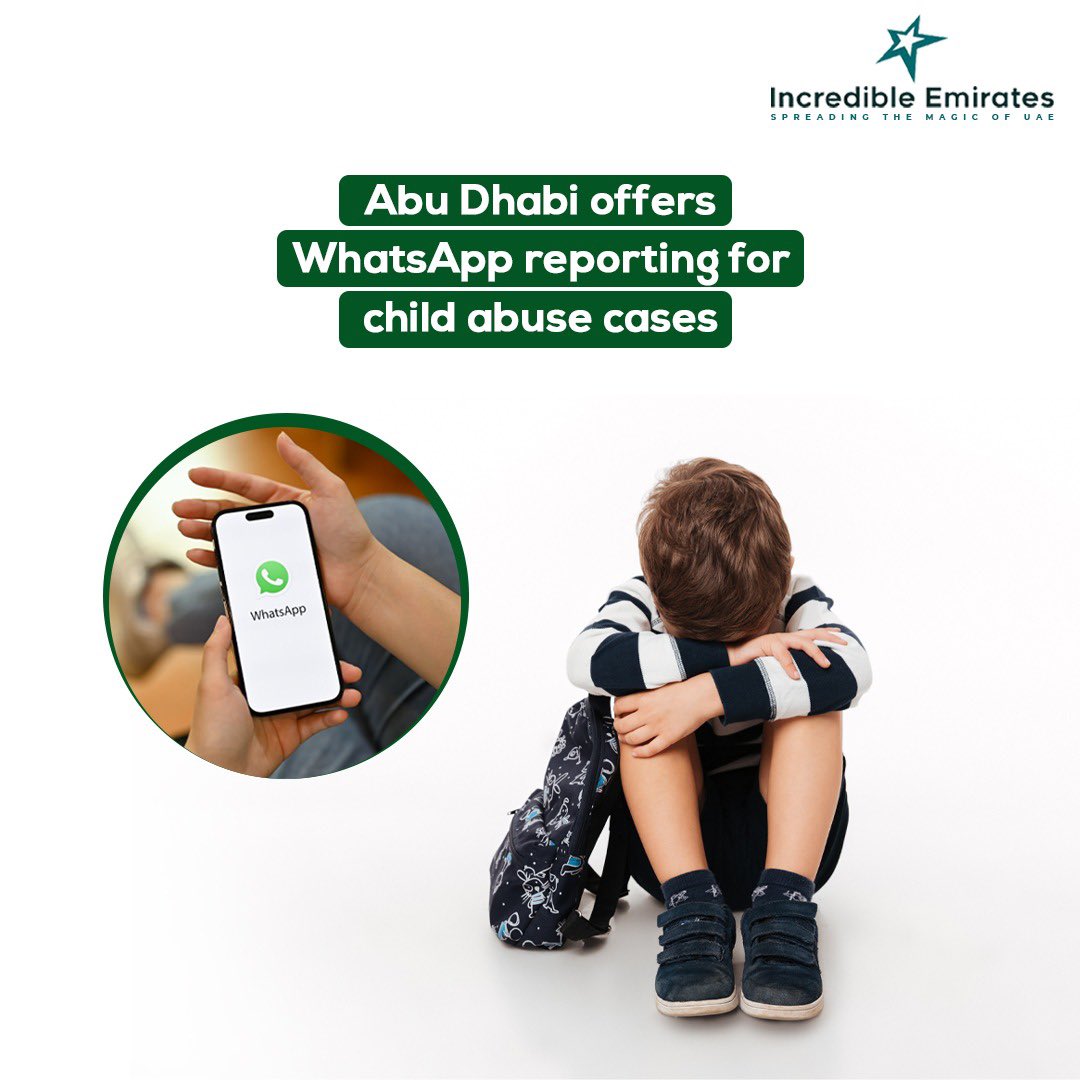 ZHO, a child protection authority, has trained staff to handle reported cases through a dedicated WhatsApp number.

#uae #incredibleemirates #incredibleuae #uaelife #incrediblepeople #incrediblestories #incrediblelifestyle #incrediblehumanity #incrediblebusiness #incredibleevents