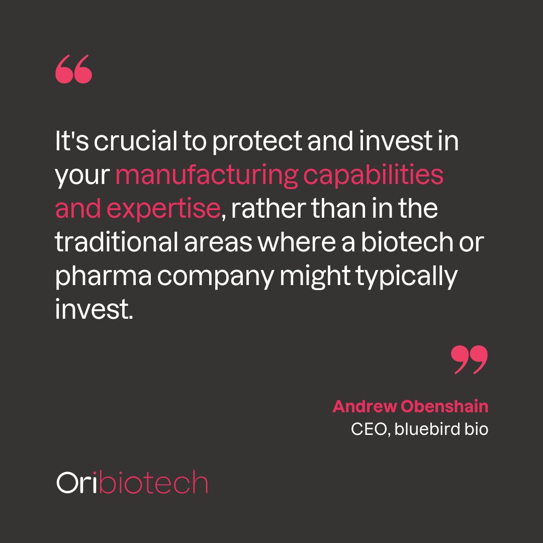 To develop advanced therapies commercially, the industry needs to think like a #manufacturing company. Andrew Obenshain, @bluebirdbio CEO shared why at @alliancerm industry briefing ⬇️ alliancerm.org/arm-event/soti…