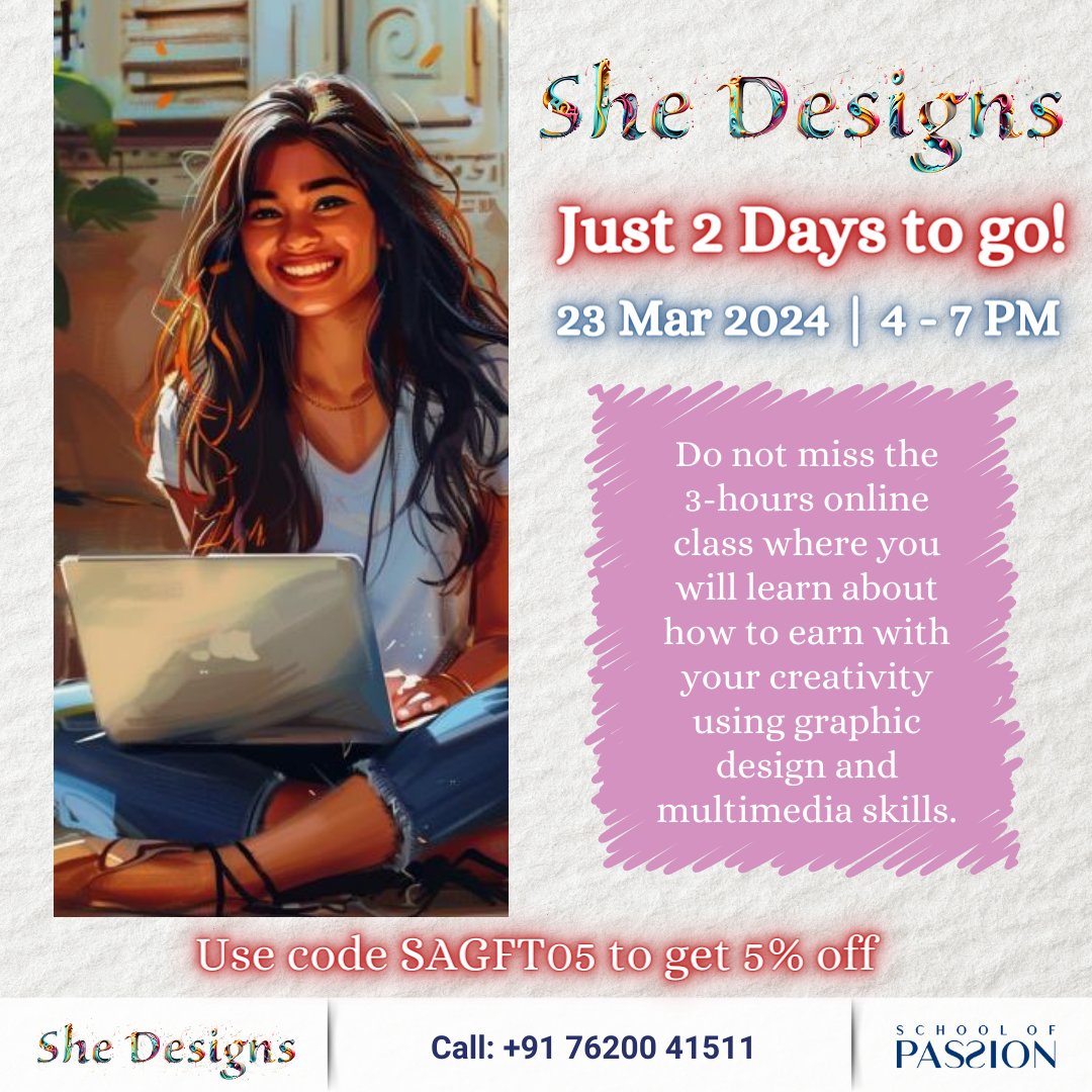 roshideations.com/shedesigns

#learn #skill #workfromhome #womenindia #schoolofpassion