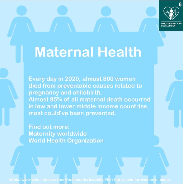 The maternal morality rate has increased in recent years, with about 50,000 teenage girls dying each year from pregnancy and childbirth. It has been recognised that income and financial problems are a major cause of this. #Article6 #Article26