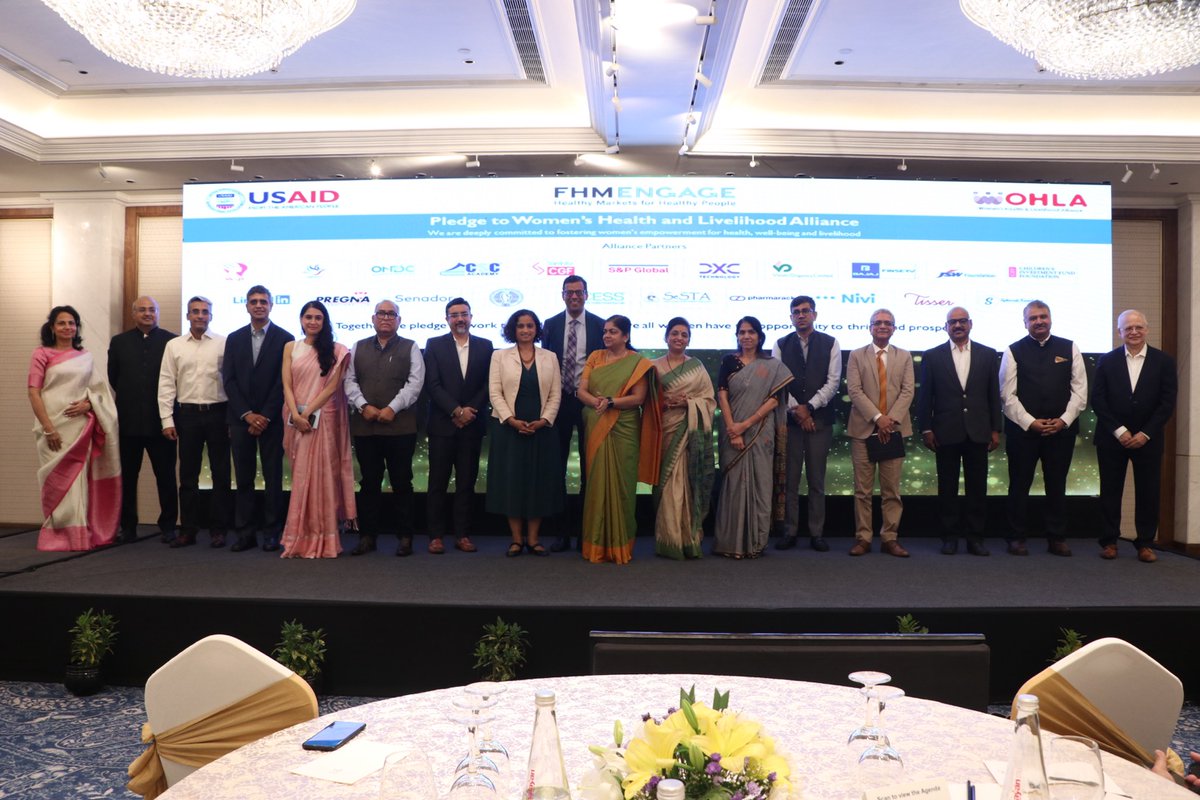 Our esteemed panel at today’s WOHLA Launch event. Thank you for taking the time and making a difference. @USAID | @FHMEngage | @Samhitadotorg | @Chemonics | @GawandeUSAID | @annaroy9 | @naveensharmacsc | @jaydeeptank #SheThrivesWeRise #WOHLAForHer