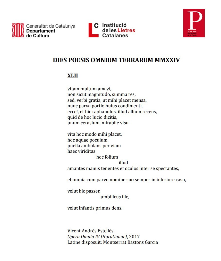 BastonsMontse's tweet image. En honor al #poema d&apos;#Estellés d&apos;enguany (#DMP24 #poesia @lletres @AnyEstelles), en #llatí, #activitats per treballar #morfosintaxi, #vocabulari i #creativitat a #classe. 
 
cultura.gencat.cat/ca/ilc/que-fem…

@educaciocat @literaturacat @AplecClassiques #literatura #humanitats #clàssiques