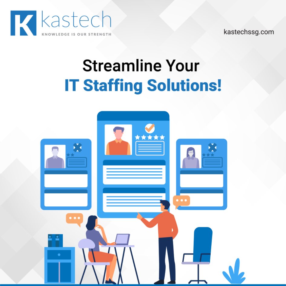 Are you looking for top-notch IT talent to drive your business forward? Look no further! Our expert team at Kastech specializes in providing top-notch IT staffing and recruitment services that cater to your specific requirements. 
kastechssg.com/services/it-st…

#ITStaffing #Kastech