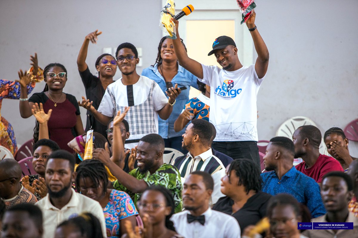 Tsale… #ThrowbackThursday! Sending love to Divine Chorale-Ghana Official, THE HEAVENLY CHOIR, Believers’ Choir, Ghana, BMC Ghana, Ghamsu Choir,KNUST and Medical Heralds Choir for making our first #VoiceBox Kumasi choral voice masterclass, powered by Chango, a mega success! 🙌🏾