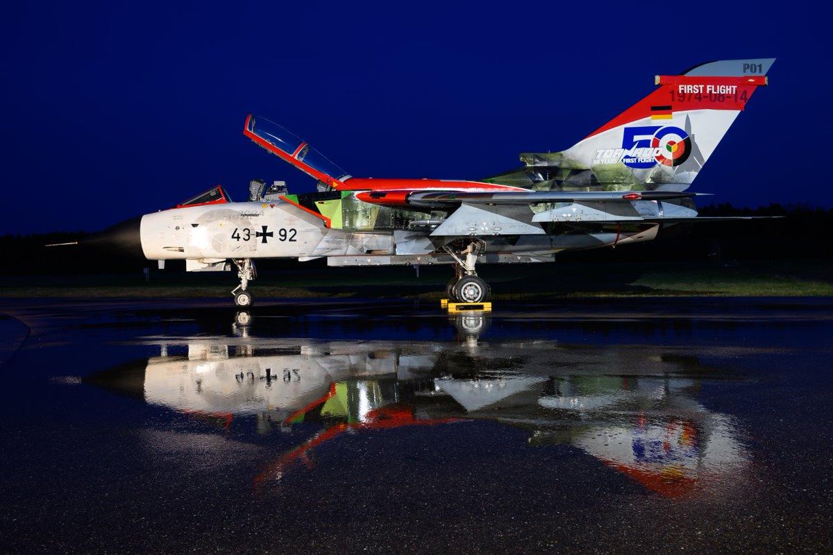 A sight for sore eyes 😍 @Team_Luftwaffe and #TeamAirbus just rolled out a special aircraft for a special occasion in Manching - our Tornado, sporting the “50 Years First Flight” special livery. 

On 14 August 1974, it took off for the first time and since 1980 has always been on