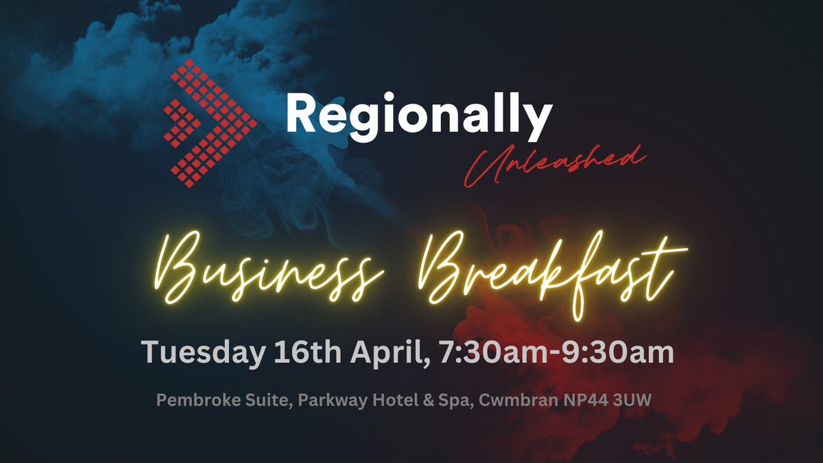 Regionally Unleashed comes to Torfaen! Hear from successful companies that have secured funding from public bodies such as CCR on Tuesday 16th April at the Parkway Hotel & Spa Cwmbran. Time 07.30 to 09.30. Full breakfast included. Register here: eventbrite.com/e/regionally-u…