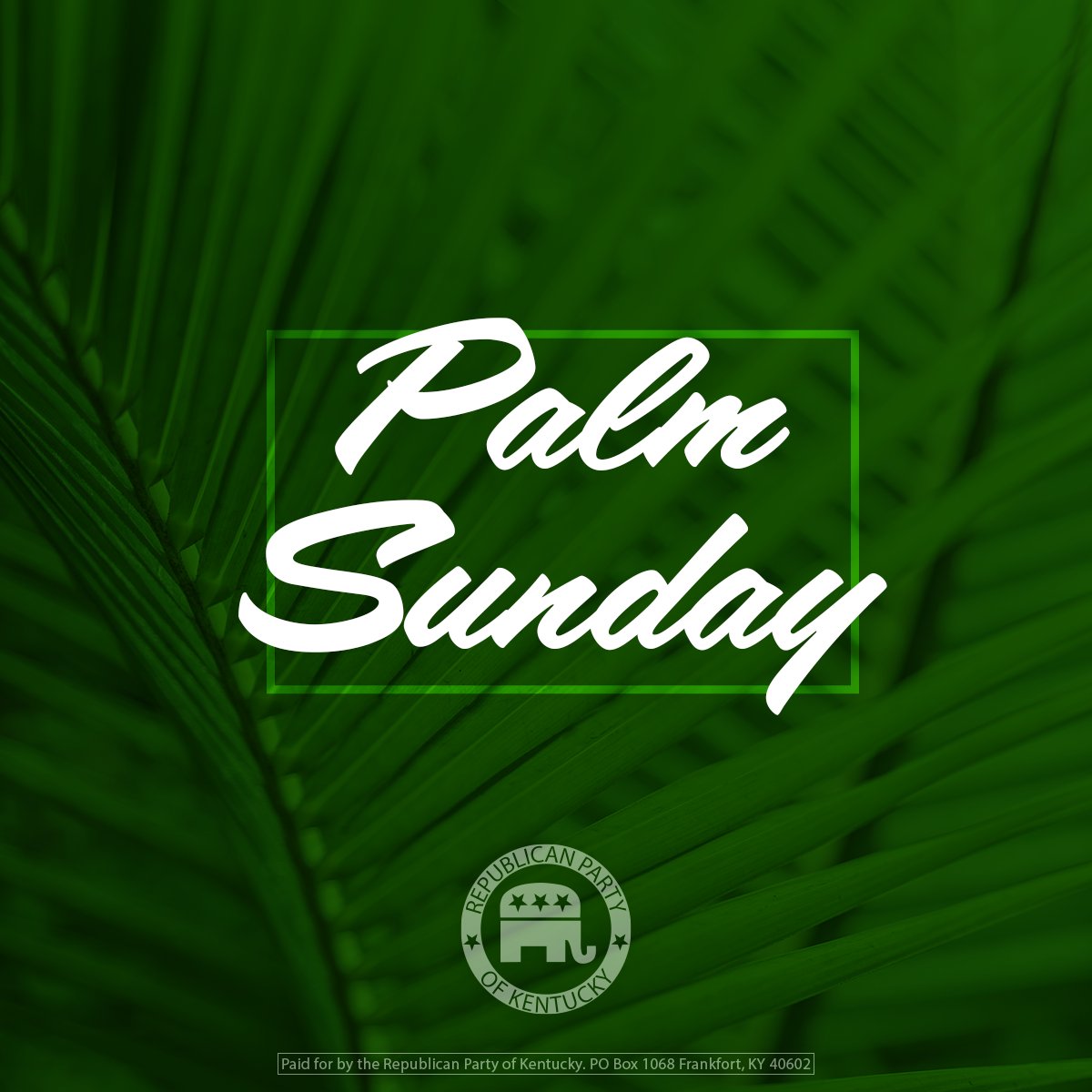 KYGOP's tweet image. Wishing everyone a blessed Palm Sunday and start of Holy Week.