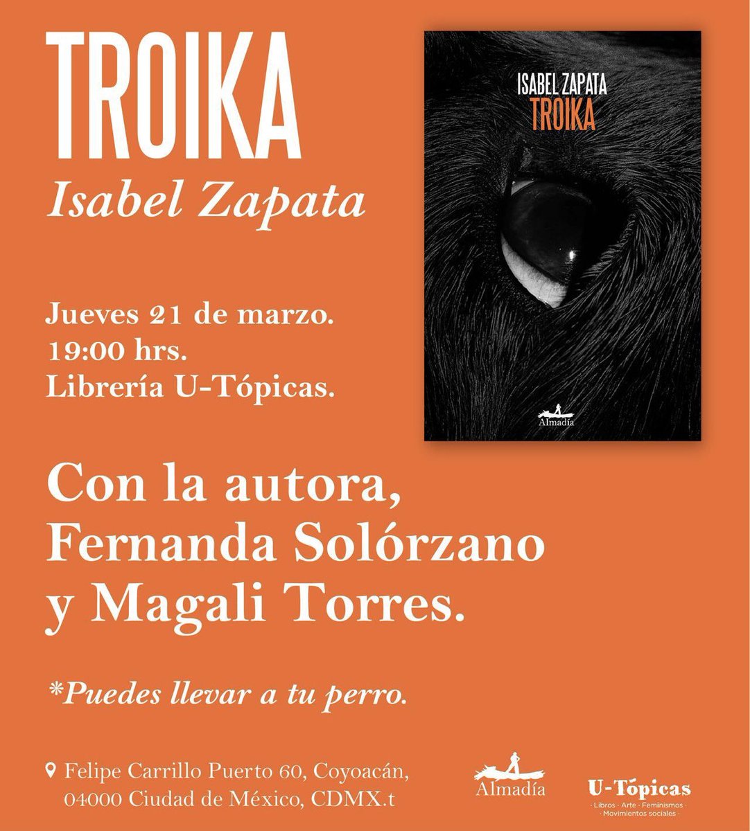 ¡Llegó el día! Nos vemos hoy en @u_topicas con @f_solorzano y @nenamounstro 🐾🐕‍🦺✨