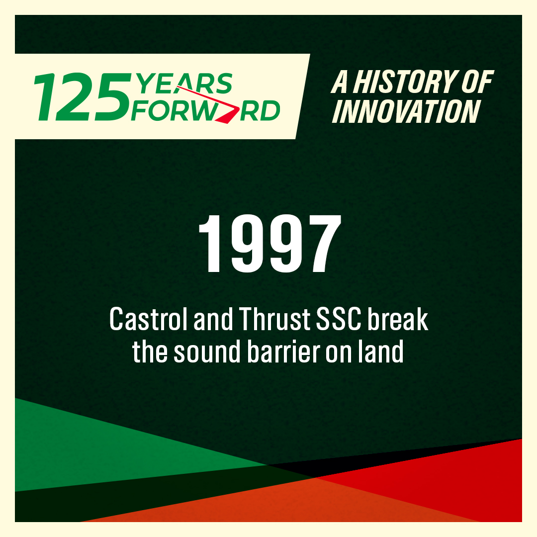 Remember this? Even the sound barrier was no match for Castrol products! #CastrolHistory #innovation