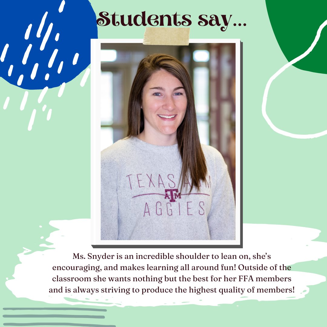 Here's what students are saying about Ms. Snyder, one of our Animal Science teachers here at KCAL! 

#kcal #kellercenterforadvancedlearning #kisd #kellerisd #CelebrateKISD #CTEinKISD #theKCALconnection