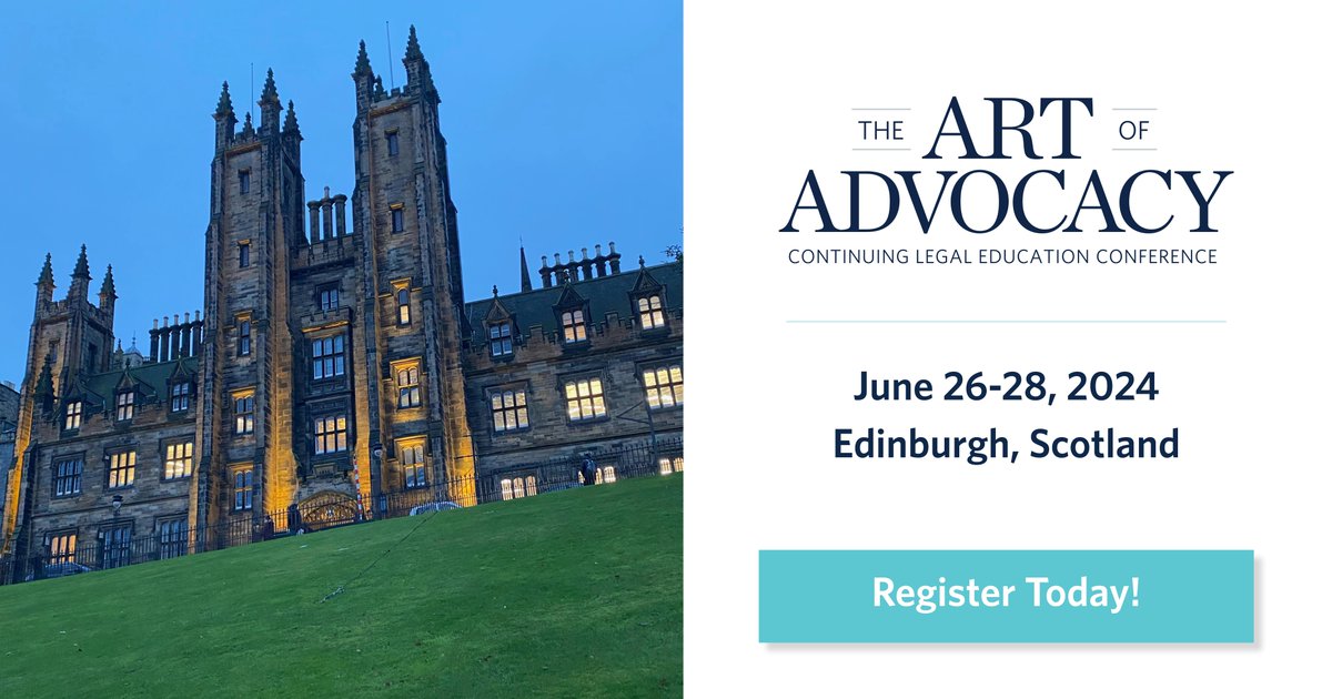 Earn continuing legal education (CLE) credit, expand your global network and experience all that the Scottish countryside has to offer this summer at Cumberland School of Law's CLE conference, The Art of Advocacy. Learn more and register today: samford.edu/law/news/2024/…