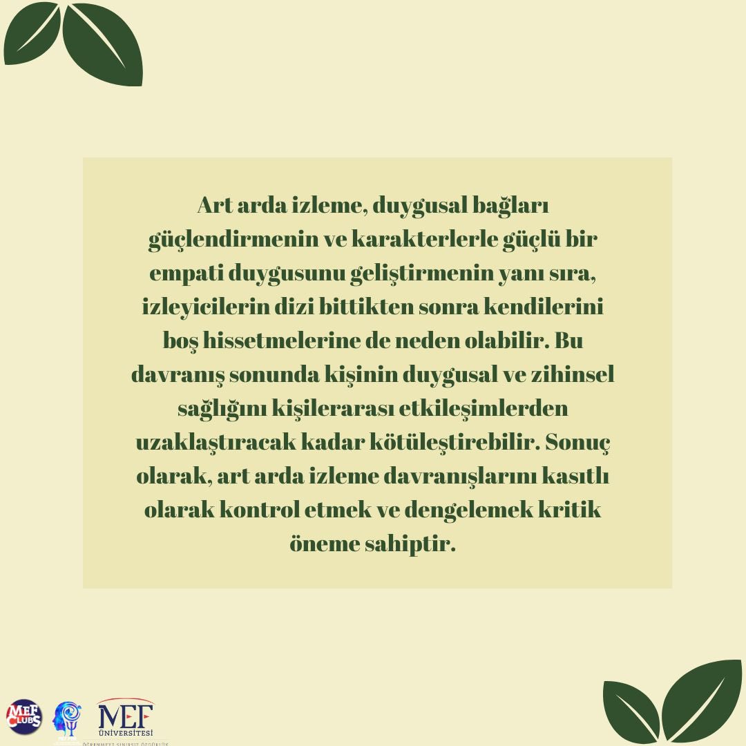 pdrmef's tweet photo. Bu hafta sizlere günümüzde çok yaygın olan binge-watching'i anlattık 🙌🏻. Keyifli okumalar dileriz! https://t.co/ggW5eoW57J