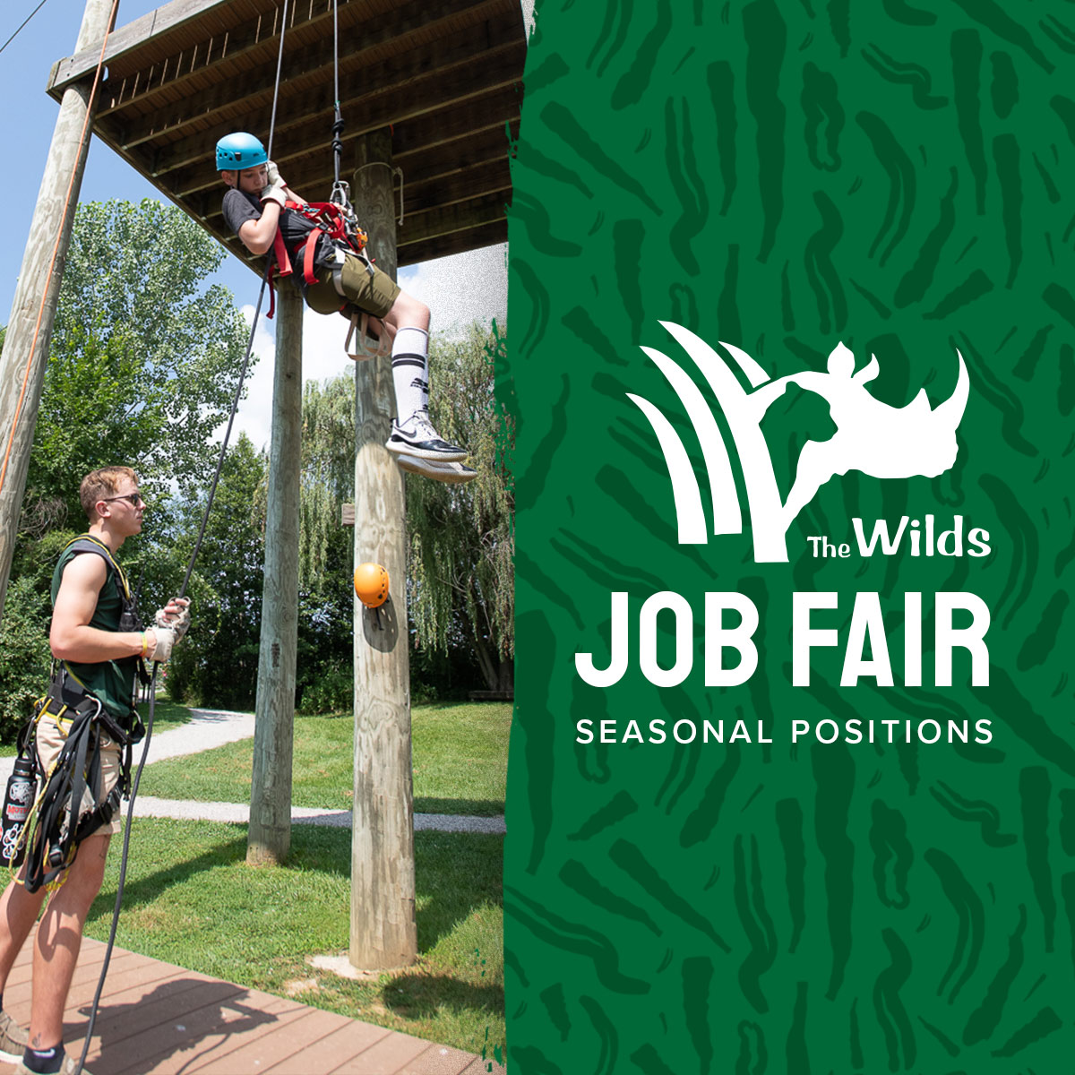 Our next seasonal job fair is happening on Saturday, March 23, from 9 a.m. to 1 p.m. onsite at The Wilds! While the departments in attendance will vary from fair to fair, stop by and learn more about our seasonal opportunities. thewilds.org/job-fairs