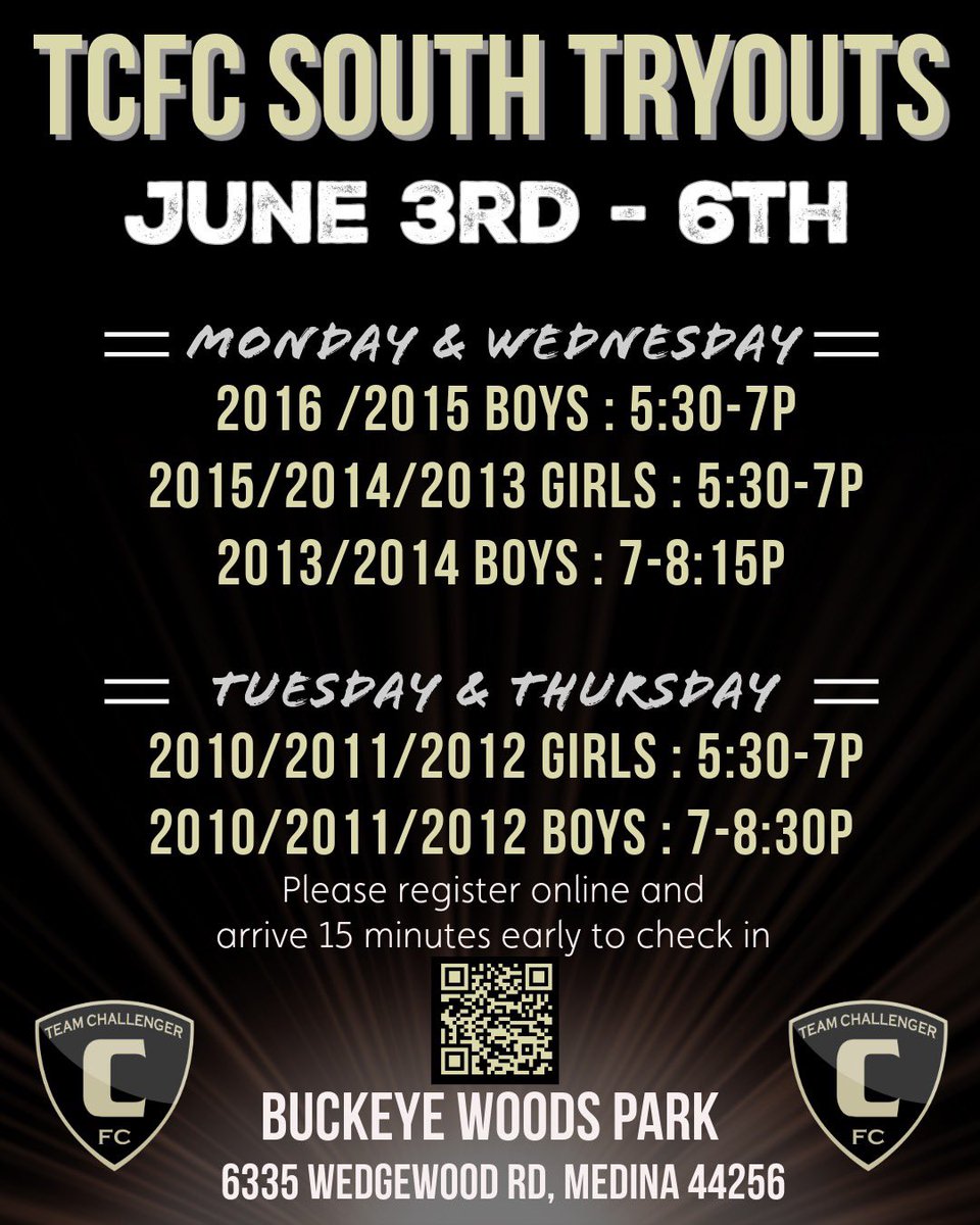 TCFC SOUTH is excited to announce tryout dates for the 2024-2025 season! Come and see what we are all about! 🖤💛 #family #tcfcsouth