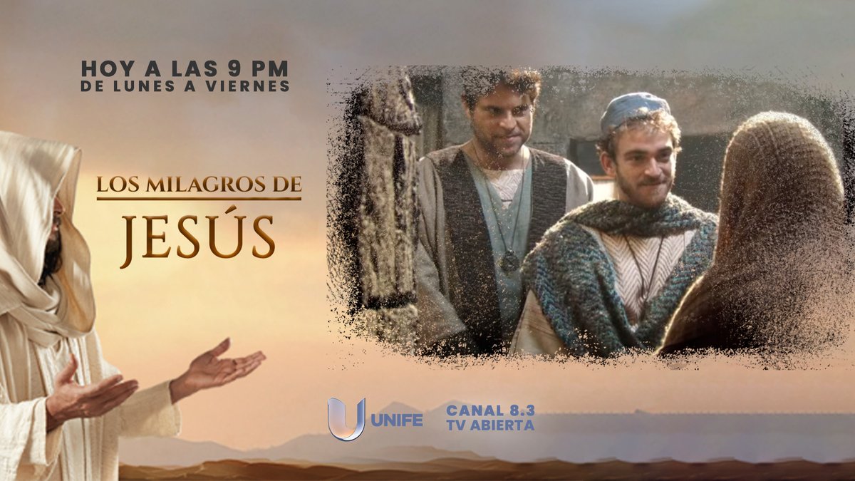 UnivMx's tweet photo. ¡No te pierdas esta increíble historia!

Los milagros de Jesús, de lunes a viernes a las 9 p. m., solo en Unife Mx, canal 8.3, TV abierta. O por streaming en https://t.co/84OZ1pHjBj #Novela #UnifeMx https://t.co/5jCLehL3jW