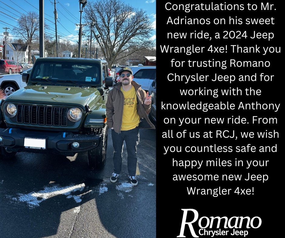 RomanoJeep's tweet photo. #Jeep #Wrangler #4xe #RomanoChryslerJeep #RomanoAutoGroup #RomanoAutoDealerships #RomanoChryslerJeepFamily https://t.co/B2uVh398Lr