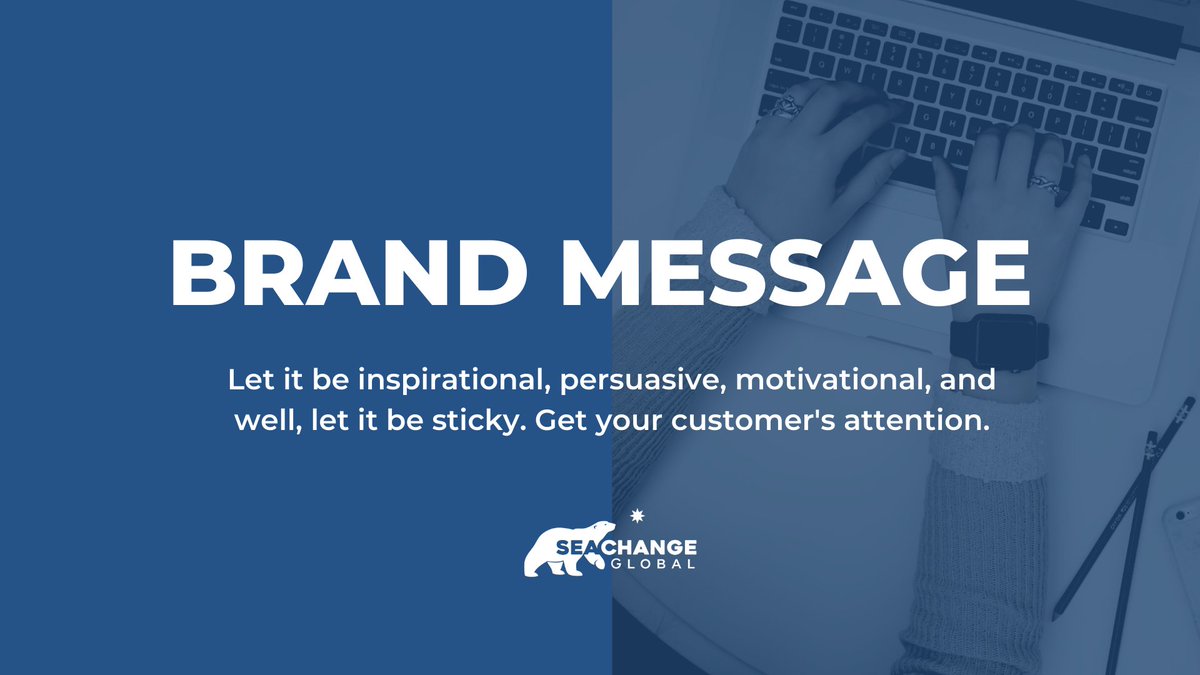 What makes your brand different? Your brand message is essential. Let it be sticky and grab attention. #SeaChangeGlobal #brandmessage #branding #brandyourbusiness #tellyourstory #whoweare #attentiongrabber #painpoints #storytelling #socialmediabranding #brandstory