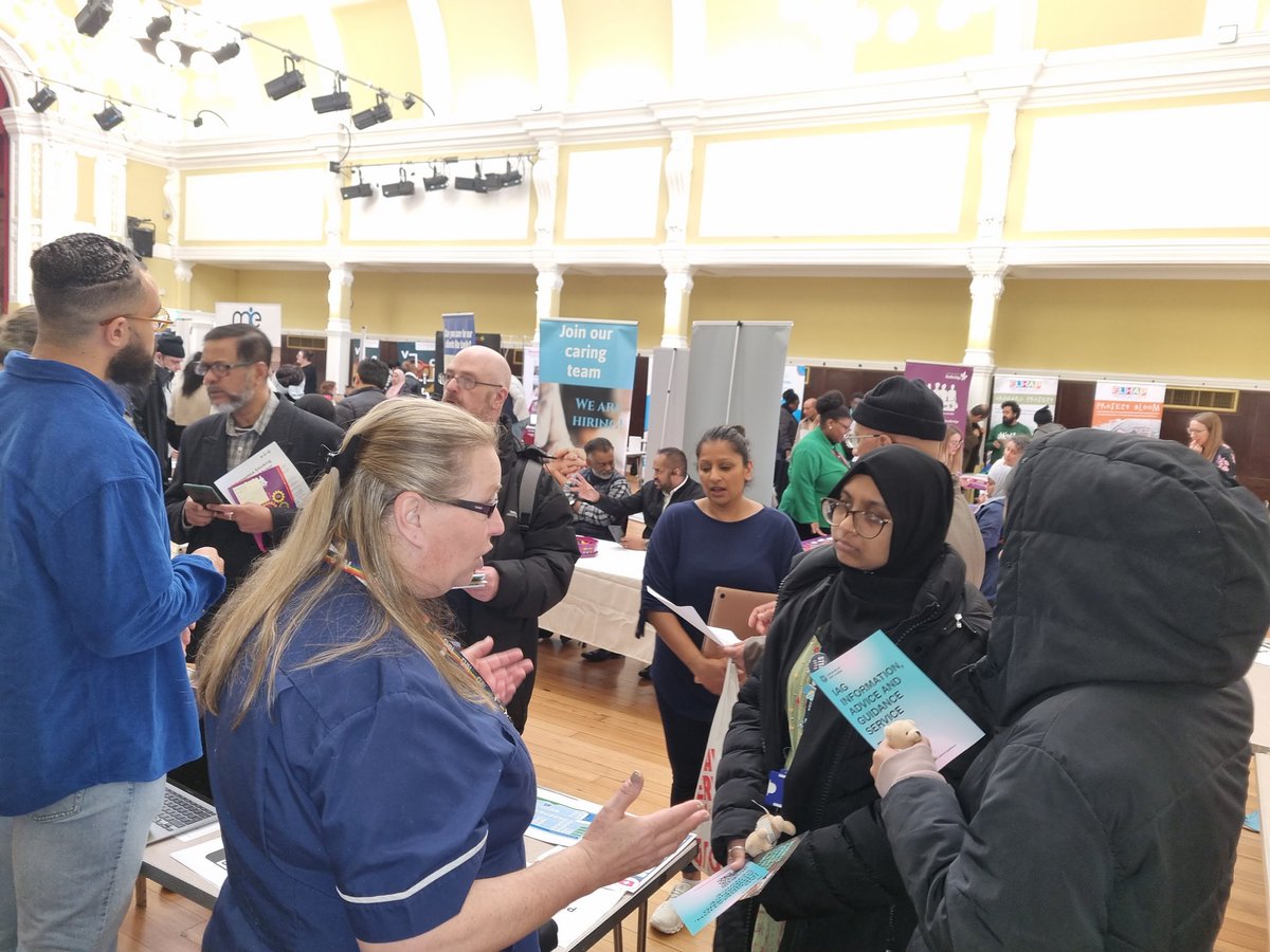 Local residents being inspired to work in Health &amp; Social care at todays careers event at Redbridge Town Hall