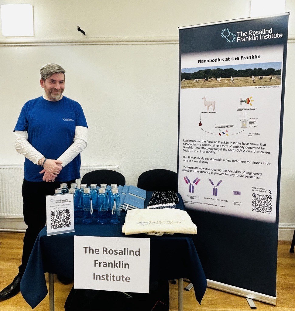 Today we are at the University of Oxford Careers Fair for Researchers until 17:00. Come and speak to our team about the opportunities available at the Rosalind Franklin Institute. Applications for our PhD Programme are still open, find out more here: zurl.co/o4rD