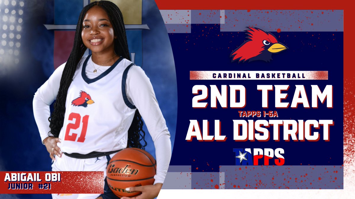JPIIHSSports's tweet photo. Congratulations to this Cardinal for earning @TAPPSbiz Second Team District 1-6A honors! @LadyCards_Bball https://t.co/t7pXAO5f7n