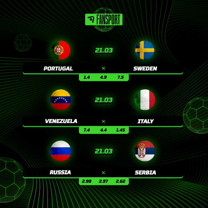 ⚽️🌟 International Friendly Alert! 🎉⚽️

Experience the thrill, passion, and sportsmanship in these not-to-be-missed matches. 🌈👟 Who will dominate the field? Who will surprise us all? Stay tuned! 📺✨
Bet now 📲 shorturl.at/gpHQ3

 #InternationalFriendly #FootballFever…