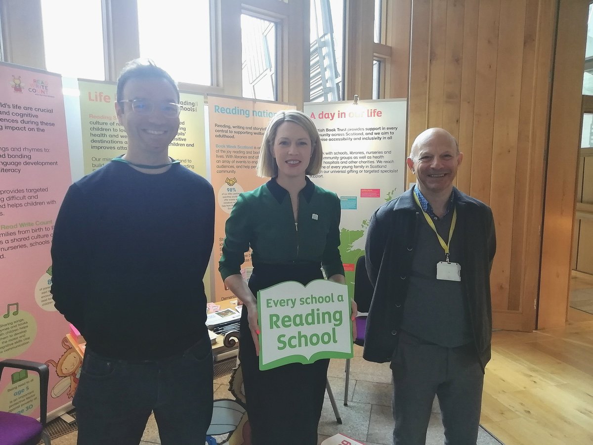 Education Secretary @JennyGilruth attended @scottishbktrust’s Reading Schools exhibition in @ScotParl, which highlights the life-long impact and benefits of reading for children and young people.