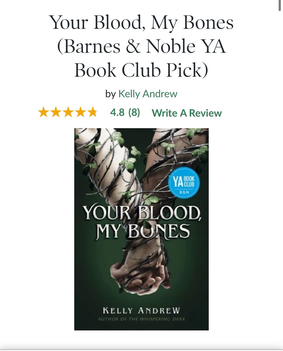 I shared this without realizing there’s a neat blue sticker on my book. Is this the right time to tell you all that YOUR BLOOD, MY BONES is the YA Barnes and Noble book club pick of April? 👉🏻👈🏻