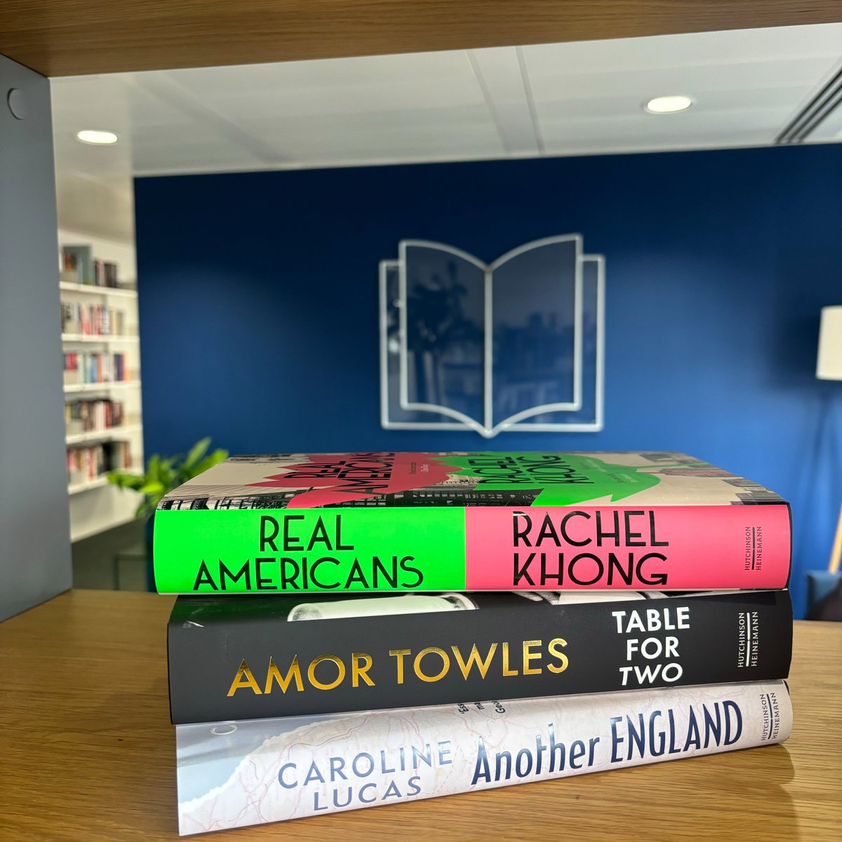 🌼🌷 FINISHED COPIES HAVE SPRUNG 🌷🌼 Three of our finished spring hardbacks have arrived! ANOTHER ENGLAND by Caroline Lucas - 18th April REAL AMERICANS by Rachel Khong - 30th April TABLE FOR TWO by Amor Towles - 16th May