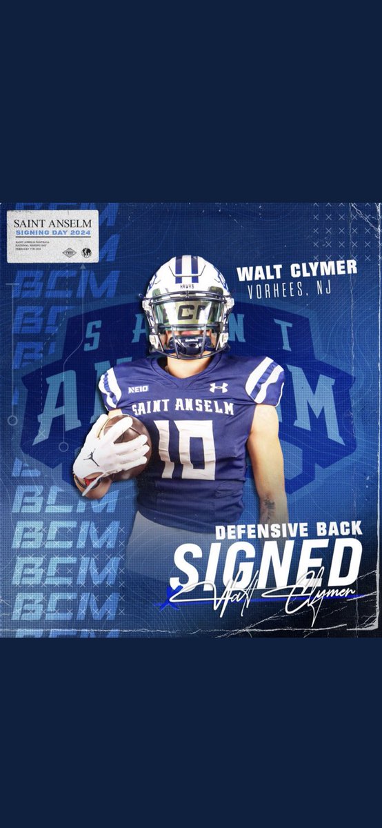 First, thank you to god! I also want to thank my family, coaches, and all those that supported me and believed in me. That being said I’m 100% committed to St Anselm and proud to be a hawk!!! @CoachJoeAdam @TheHonorableUno @CoachBraine @toddavasey @Abaskerville_7