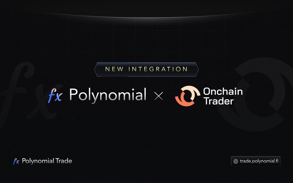 Polynomial (@polynomialfi) on Twitter photo π Polynomial Trade is now integrated into the <a href="/Onchain_Trader/">On-chain Trader</a> Telegram bot
π― Trader tracking
π¨ Whale alerts
π Leaderboard
π t.me/OnchainTrader_β¦ π Polynomial Trade is now integrated into the <a href="/Onchain_Trader/">On-chain Trader</a> Telegram bot
π― Trader tracking
π¨ Whale alerts
π Leaderboard
π t.me/OnchainTrader_β¦