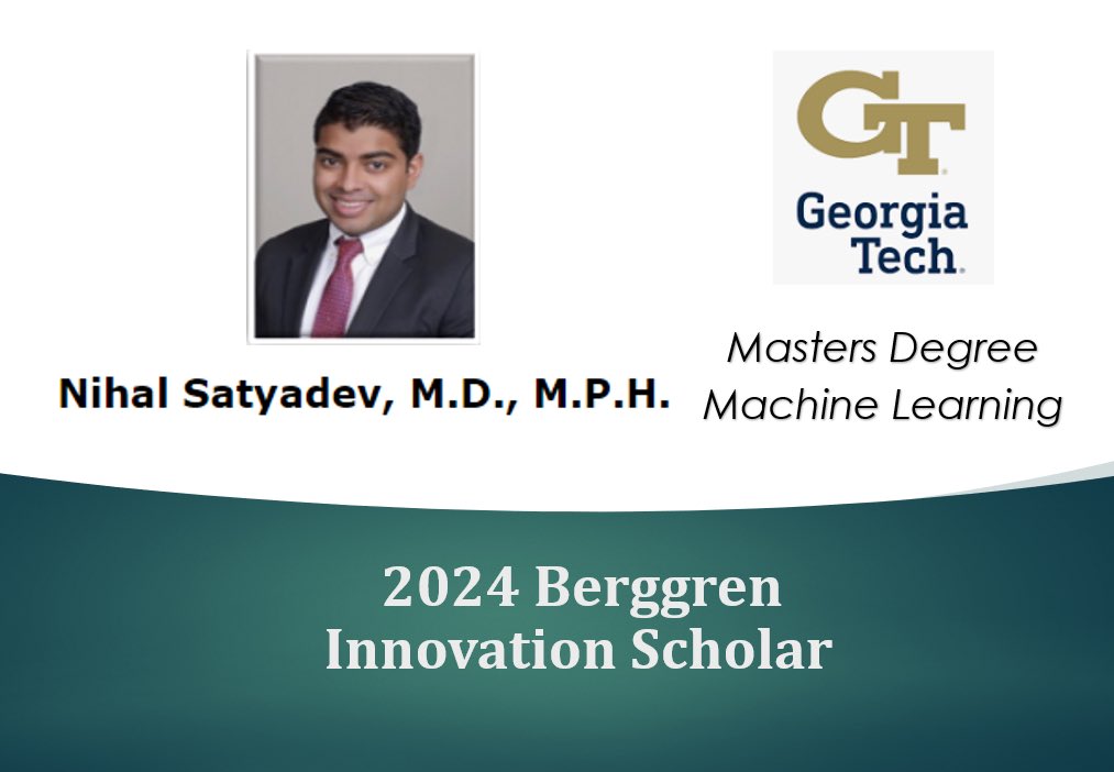 Congrats to Dr. Satyadev, our PGY1 resident, the 2024 recipient of the Berggren Innovation Scholarship! These funds will support his pursuit of a Masters in Machine Learning @GeorgiaTech! #residentscholar #innovationinmedicine @MayoClinicNeuro @MayoClinic @MayoMedEd